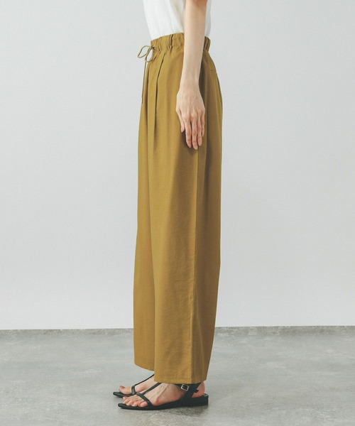 GLOBAL WORK（グローバルワーク）の「エアかるイージーワイドパンツ/323280（その他パンツ・レディース・ブラック/グレイッシュベージュ/グレー/イエロー/スミクロ/ブラウン/ネイビー・LARGE/SMALL/MEDIUM/X-SMALL）」の12枚目の写真