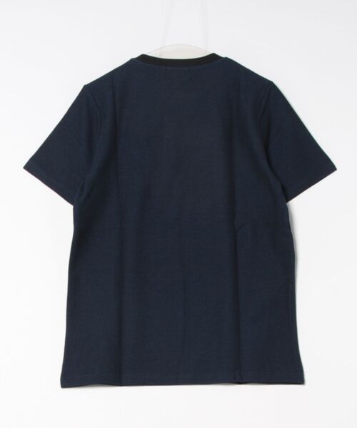 TAKA-Q(タカキュー)の「【綿混】タカキュー メランジ 裏ボーダー クルーネック 半袖 Tシャツ(Tシャツ/カットソー・メンズ・ライトグレー/ネイビー/アイボリー/ターコイズブルー・MEDIUM/LARGE/X-LARGE)」の5枚目の写真