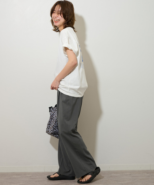 JOURNAL STANDARD relume（ジャーナルスタンダード　レリューム）の「《追加2》トロギャザータックパンツ（スラックス・レディース・ブラック/チャコールグレー/グレー系その他/ネイビー・36/38）」の5枚目の写真