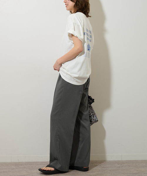 JOURNAL STANDARD relume（ジャーナルスタンダード　レリューム）の「《追加2》トロギャザータックパンツ（スラックス・レディース・ブラック/チャコールグレー/グレー系その他/ネイビー・36/38）」の6枚目の写真