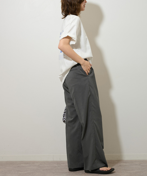 JOURNAL STANDARD relume（ジャーナルスタンダード　レリューム）の「《追加2》トロギャザータックパンツ（スラックス・レディース・ブラック/チャコールグレー/グレー系その他/ネイビー・36/38）」の7枚目の写真