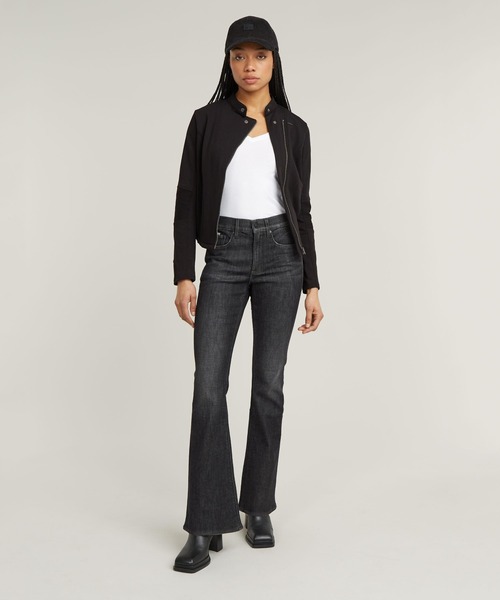 G-STAR（ジースター）の「3301 FLARE JEANS/ヴィンテージライクフレアスキニージーンズ/L28（デニムパンツ・レディース・ブラック・23inch/25inch/26inch/27inch/24inch）」の3枚目の写真