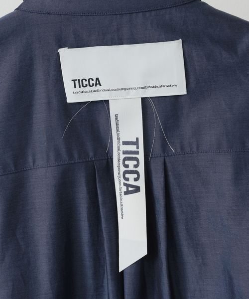 TICCA(ティッカ)の「【洗える】TICCA/ティッカ テント半袖シャツワンピース(ワンピース・レディース・ネイビー/サックスブルー・FREE)」の16枚目の写真