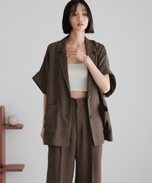 LOWRYS FARM(ローリーズファーム)の「バスケットジャケットSS 491984(テーラードジャケット・レディース・チャコールグレー/アイボリー/ベージュ/ブラウン/ブラック・FREE)」の17枚目の写真