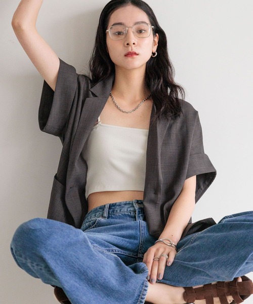 LOWRYS FARM(ローリーズファーム)の「バスケットジャケットSS 491984(テーラードジャケット・レディース・チャコールグレー/アイボリー/ベージュ/ブラウン/ブラック・FREE)」の8枚目の写真