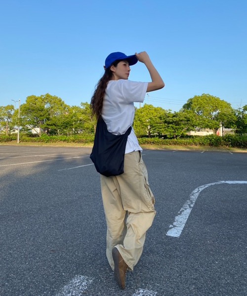 UNDERSTATEMENTs（アンダーステイトメント）の「【ユニセックス】ポケッタブルショルダーバッグ/リップストップ（ショルダーバッグ・メンズ・ブラック/マスタード・FREE）」の8枚目の写真