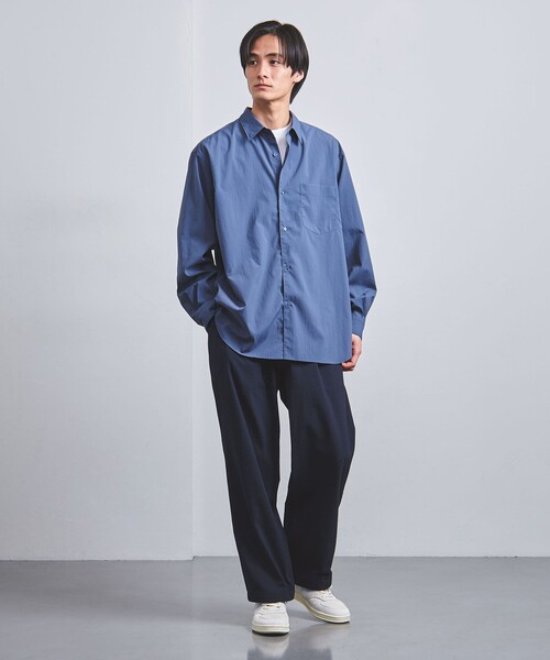 UNITED ARROWS(ユナイテッドアローズ)の「DotAir ドットエア サッカー ヘムコード 2プリーツパンツ -吸水速乾・ストレッチ-(その他パンツ・メンズ・ネイビー/ブラック・L/M/S)」の6枚目の写真