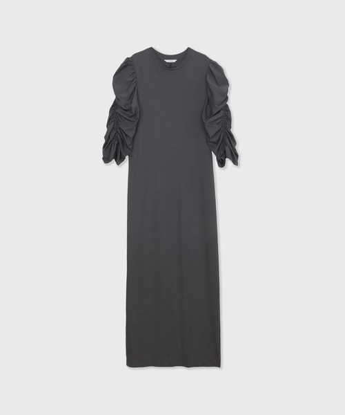 CINOH(チノ)の「CLEFF GATHERED SLEEVE DRESS(ワンピース・レディース・グレー/ブラック/ボルドー・36/38)」の19枚目の写真