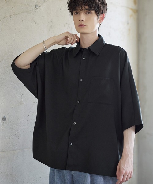 ETELIO（エテリオ）の「【防シワ】コンフォートリラックスドルマンシャツ（シャツ/ブラウス・メンズ・チャコール/ホワイト/ブラック/ブラック系/ブラウン系・S/M/L/XL）」の20枚目の写真