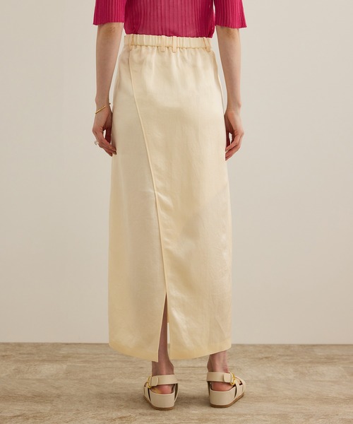 ROPE'(ロペ)の「アセテートリネンバッククロススカート/洗える(スカート・レディース・オフホワイト/ブラック・36/38)」の14枚目の写真