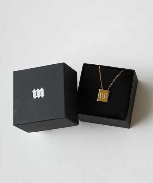 シルバー チェーンネックレス ロゴモチーフ セール】【MAY企画】ロゴイニシャルモチーフチェーンネックレス