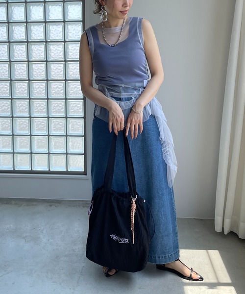 210nouve（トゥージュヌーブ）の「【Keepers】刺繍ロゴプリーツ