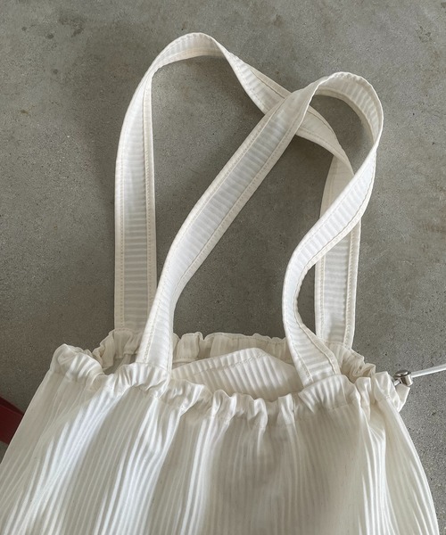 210nouve(トゥージュヌーブ)の「【Keepers】 刺繍 ロゴ プリーツ トートバッグ(トートバッグ・レディース・クリーム/ミント/ブラック/イエロー・FREE)」の15枚目の写真