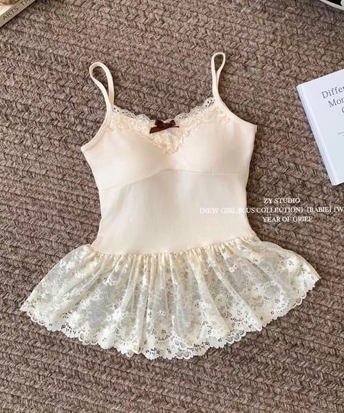 Lace Ladies（レースレディース）の「レーシィ リボン カップ付き キャミソール インナー（キャミソール・レディース・ホワイト/アイボリー/ブラック・FREE）」の22枚目の写真
