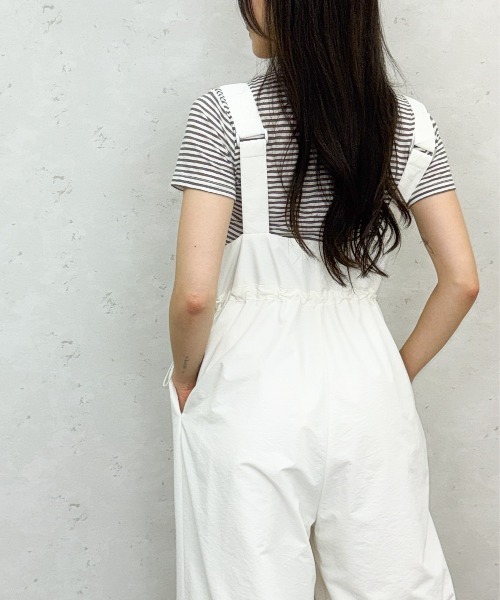 Per sist ence(パーシエンス)の「ナイロンウエストドロストサロペット(サロペット/オーバーオール・レディース・ブラック/グレイッシュベージュ/オフホワイト/グレー・ONE SIZE)」の12枚目の写真