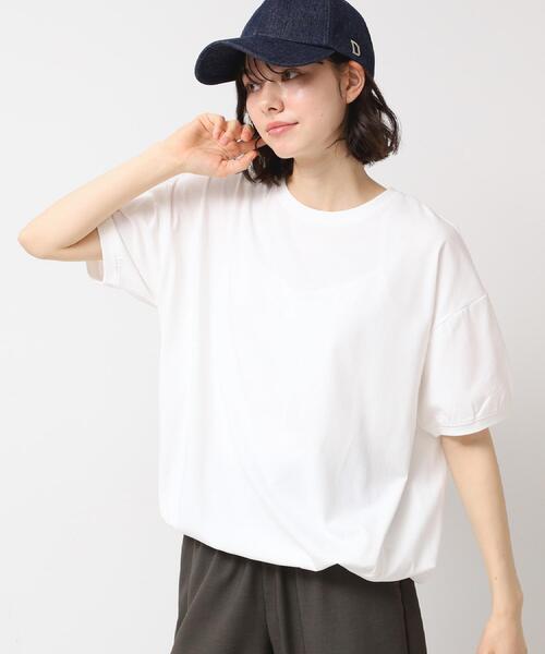 Dessin（デッサン）の「【二の腕カバー/接触冷感/UV】ドローコードカットソー（XS～L）（Tシャツ/カットソー・レディース・ブルー系その他2/ホワイト系/ブラック/ライトブルー・00/01/02/03）」の5枚目の写真