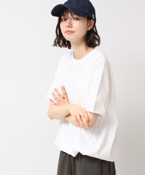 Dessin（デッサン）の「【二の腕カバー/接触冷感/UV】ドローコードカットソー（XS～L）（Tシャツ/カットソー・レディース・ブルー系その他2/ホワイト系/ブラック/ライトブルー・00/01/02/03）」の6枚目の写真