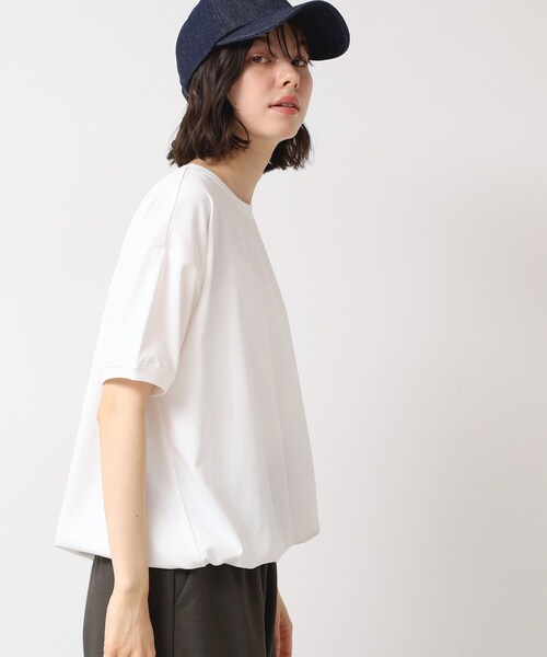 Dessin（デッサン）の「【二の腕カバー/接触冷感/UV】ドローコードカットソー（XS～L）（Tシャツ/カットソー・レディース・ブルー系その他2/ホワイト系/ブラック/ライトブルー・00/01/02/03）」の7枚目の写真