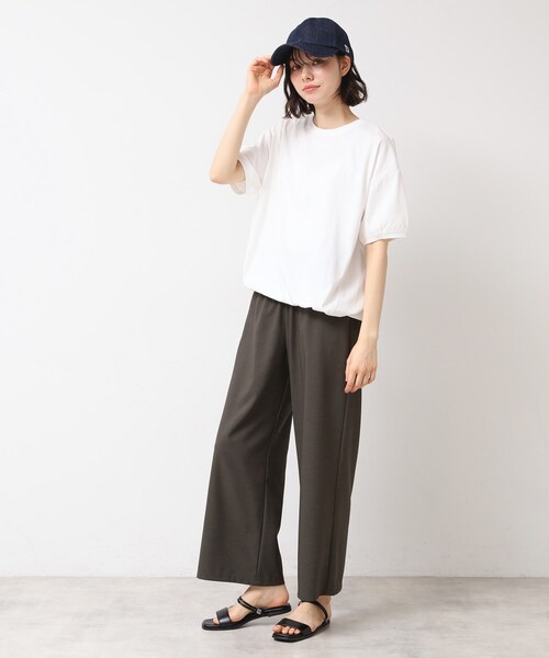 Dessin（デッサン）の「【二の腕カバー/接触冷感/UV】ドローコードカットソー（XS～L）（Tシャツ/カットソー・レディース・ブルー系その他2/ホワイト系/ブラック/ライトブルー・00/01/02/03）」の8枚目の写真