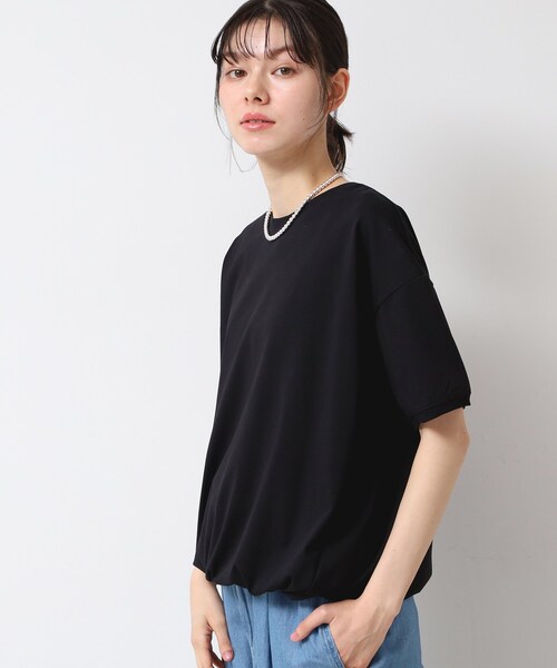 Dessin（デッサン）の「【二の腕カバー/接触冷感/UV】ドローコードカットソー（XS～L）（Tシャツ/カットソー・レディース・ブルー系その他2/ホワイト系/ブラック/ライトブルー・00/01/02/03）」の16枚目の写真