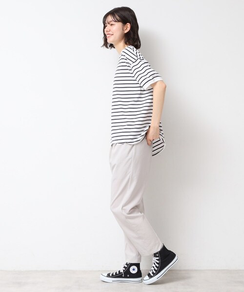 Dessin（デッサン）の「【二の腕カバー/接触冷感/UV】ドローコードカットソー（XS～L）（Tシャツ/カットソー・レディース・ブルー系その他2/ホワイト系/ブラック/ライトブルー・00/01/02/03）」の20枚目の写真