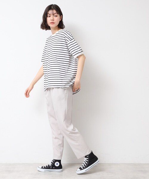Dessin（デッサン）の「【二の腕カバー/接触冷感/UV】ドローコードカットソー（XS～L）（Tシャツ/カットソー・レディース・ブルー系その他2/ホワイト系/ブラック/ライトブルー・00/01/02/03）」の21枚目の写真