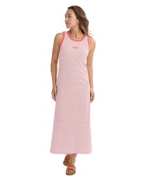BILLABONG | BILLABONG レディース BRA CUP RIB TANK ONEPIECE ワンピース 【2025年夏モデル】/ビラボンパット付ボーダーリブロングドレス(ワンピース)