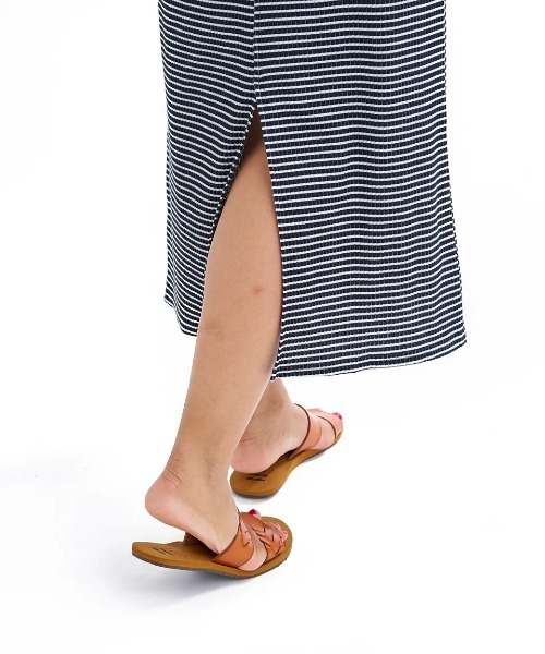 BILLABONG（ビラボン）の「BILLABONG レディース BRA CUP RIB TANK ONEPIECE ワンピース 【2025年夏モデル】/ビラボンパット付ボーダーリブロングドレス（ワンピース・レディース・ブラウン系その他/ブラック/レッド・MEDIUM）」の16枚目の写真