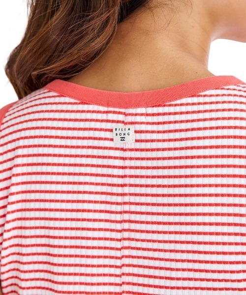 BILLABONG（ビラボン）の「BILLABONG レディース BRA CUP RIB TANK ONEPIECE ワンピース 【2025年夏モデル】/ビラボンパット付ボーダーリブロングドレス（ワンピース・レディース・ブラウン系その他/ブラック/レッド・MEDIUM）」の7枚目の写真