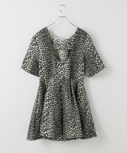 U by SPICK&SPAN(ユーバイスピックアンドスパン)の「GANNI / ガニーCotton Tweed Mini Dress(ワンピース・レディース・キャメル・FREE)」の2枚目の写真