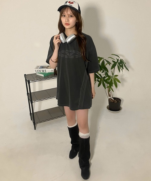ARULE(アルール)の「A'GEM/9 × .kom 『ARULE/アルール』 ロゴピグメントTシャツ(Tシャツ/カットソー・メンズ・チャコールグレー/グレー・FREE)」の9枚目の写真