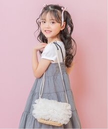 mezzo piano（メゾピアノ）の「フリル　かご風ポシェット（かごバッグ・キッズ）」