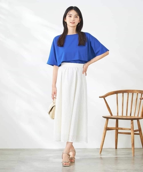 ebure リーフリバーレーススカート　レーススカート　フレアスカート ebure リーフリバーレーススカート レーススカート フレア