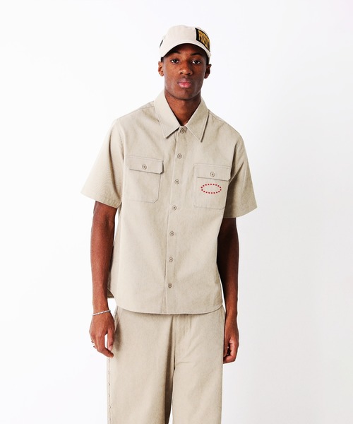 AFB（エーエフビー）の「SS WORK SHIRTS（シャツ/ブラウス・メンズ・ベージュ/ネイビー・L/M）」の2枚目の写真