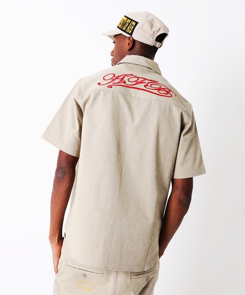 AFB（エーエフビー）の「SS WORK SHIRTS（シャツ/ブラウス・メンズ・ベージュ/ネイビー・L/M）」の6枚目の写真