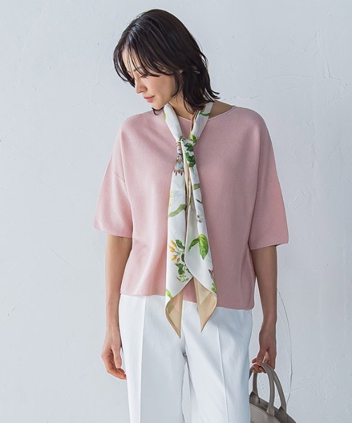 LAUTREAMONT（ロートレアモン）の「ラメ入りホールガーメントVネックニット≪手洗い可能≫（ニット/セーター・レディース・ピンク/ライトグレー/グリーン/ライトブルー・9号）」の4枚目の写真