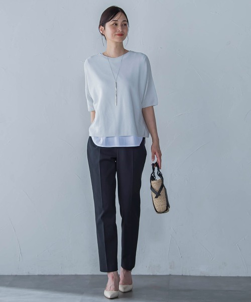 LAUTREAMONT（ロートレアモン）の「ラメ入りホールガーメントVネックニット≪手洗い可能≫（ニット/セーター・レディース・ピンク/ライトグレー/グリーン/ライトブルー・9号）」の8枚目の写真