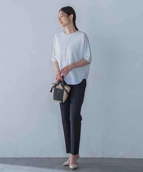 LAUTREAMONT（ロートレアモン）の「ラメ入りホールガーメントVネックニット≪手洗い可能≫（ニット/セーター・レディース・ピンク/ライトグレー/グリーン/ライトブルー・9号）」の9枚目の写真