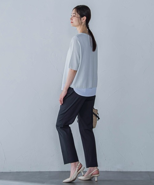 LAUTREAMONT（ロートレアモン）の「ラメ入りホールガーメントVネックニット≪手洗い可能≫（ニット/セーター・レディース・ピンク/ライトグレー/グリーン/ライトブルー・9号）」の10枚目の写真