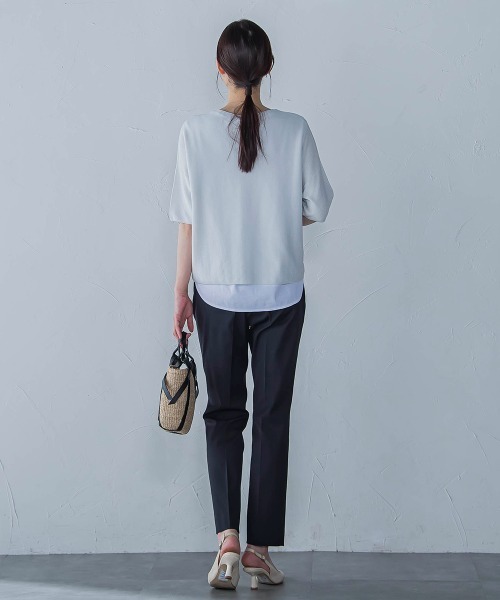 LAUTREAMONT（ロートレアモン）の「ラメ入りホールガーメントVネックニット≪手洗い可能≫（ニット/セーター・レディース・ピンク/ライトグレー/グリーン/ライトブルー・9号）」の11枚目の写真