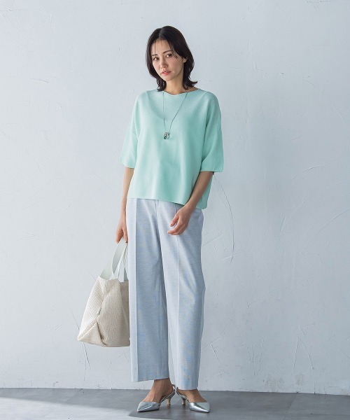 LAUTREAMONT（ロートレアモン）の「ラメ入りホールガーメントVネックニット≪手洗い可能≫（ニット/セーター・レディース・ピンク/ライトグレー/グリーン/ライトブルー・9号）」の12枚目の写真