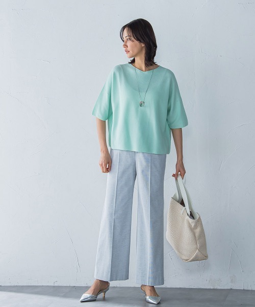 LAUTREAMONT（ロートレアモン）の「ラメ入りホールガーメントVネックニット≪手洗い可能≫（ニット/セーター・レディース・ピンク/ライトグレー/グリーン/ライトブルー・9号）」の13枚目の写真