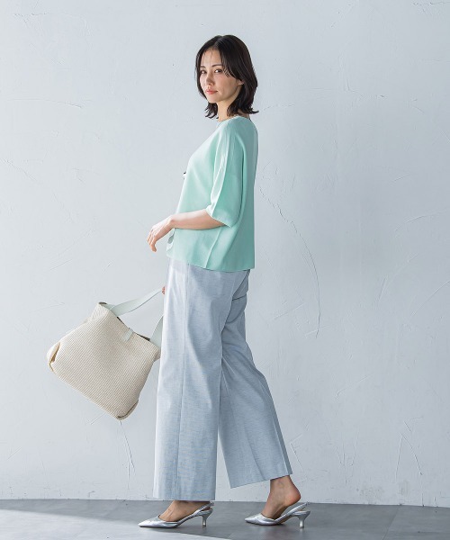 LAUTREAMONT（ロートレアモン）の「ラメ入りホールガーメントVネックニット≪手洗い可能≫（ニット/セーター・レディース・ピンク/ライトグレー/グリーン/ライトブルー・9号）」の15枚目の写真