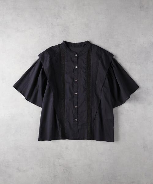 Right-on(ライトオン)の「HONEYSUCKLE ROSE(ハニーサックルローズ)【レディース】半袖レースブラウス(シャツ/ブラウス・レディース・ホワイト/ブラック・L/M)」の15枚目の写真
