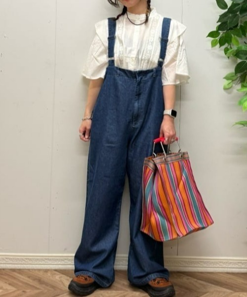 Right-on（ライトオン）の「【HONEYSUCKLE ROSE】半袖レースブラウス（シャツ/ブラウス・レディース・ホワイト/ブラック・L/M）」の8枚目の写真