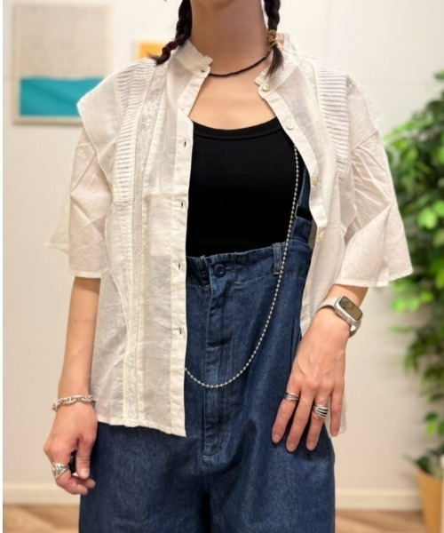 Right-on（ライトオン）の「【HONEYSUCKLE ROSE】半袖レースブラウス（シャツ/ブラウス・レディース・ホワイト/ブラック・L/M）」の9枚目の写真