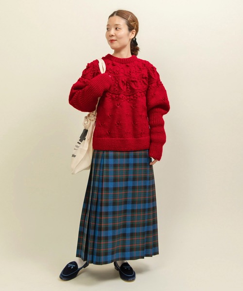 CHILD WOMAN（チャイルドウーマン）の「2/48タータンチェック キルトスカート（スカート・レディース・グリーン/イエロー/ブルー・38/36）」の15枚目の写真