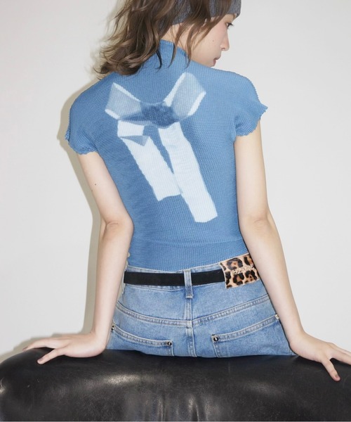 musubore（ムスボレ）の「【 select 】sparkly studs bermuda denim PT / バミューダデニムパンツ（デニムパンツ・レディース・ブルー・L/M）」の13枚目の写真