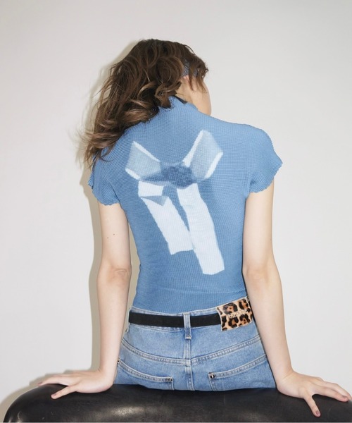 musubore（ムスボレ）の「【 select 】sparkly studs bermuda denim PT / バミューダデニムパンツ（デニムパンツ・レディース・ブルー・L/M）」の12枚目の写真