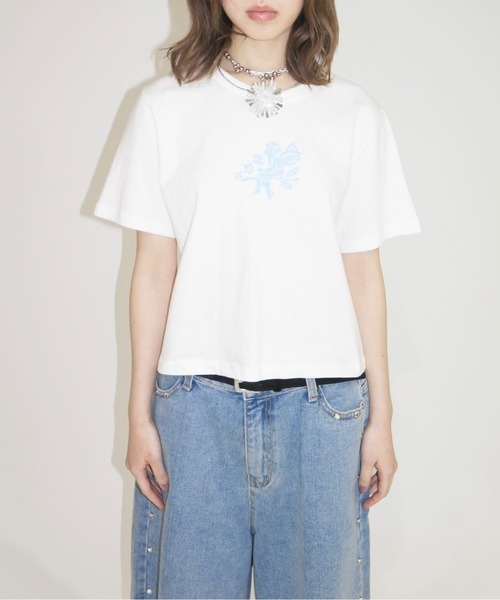 select 】sparkly studs bermuda denim PT / バミューダデニム